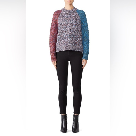 Jil Sander Sweaters - Jil Sander Navy Color Block Sweater
